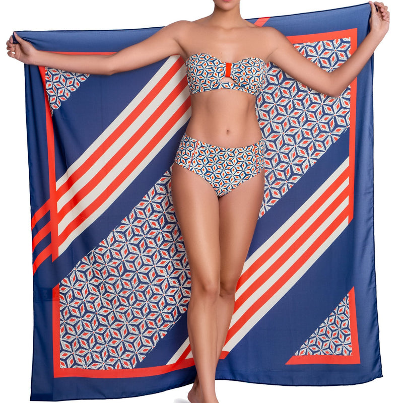 BÉRÉNICE printed pareo, cover up by ALMA swimwear – view 5