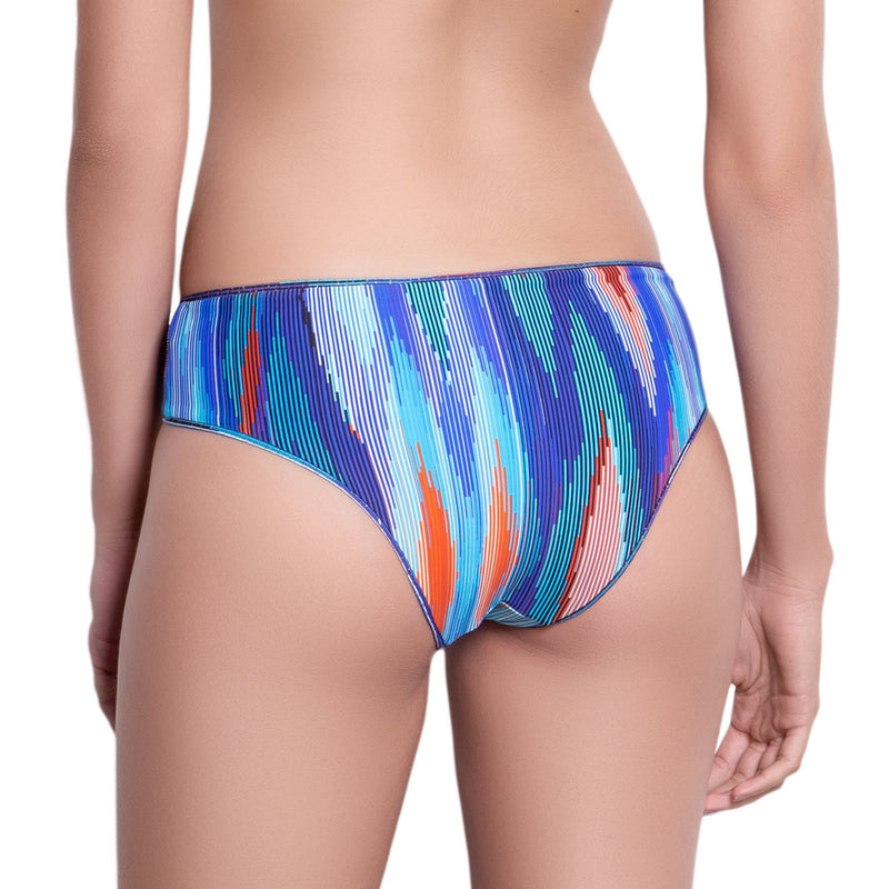 EVA classic panty, textured printed bikini bottom by ALMA swimwear – back view 