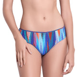 EVA classic panty, textured printed bikini bottom by ALMA swimwear  – front view 2