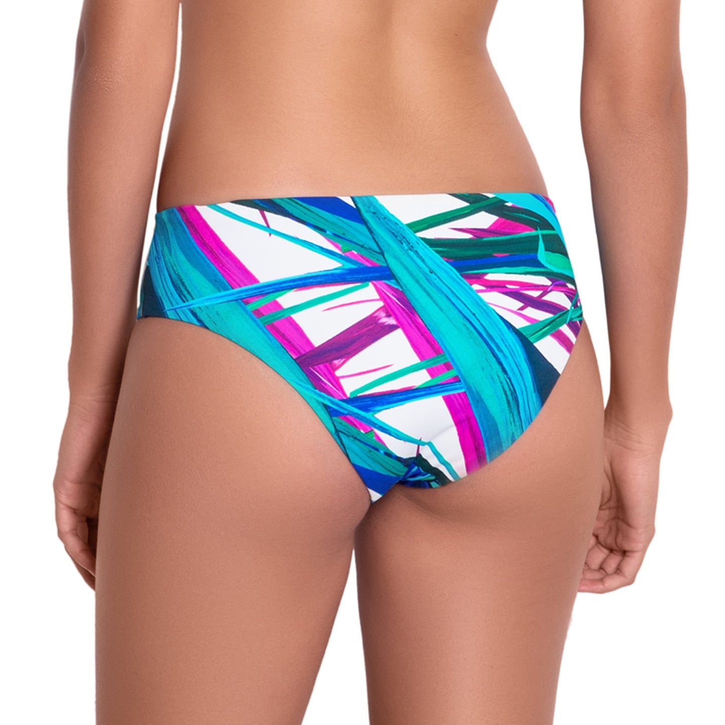 FANNY classic panty, printed bikini bottom by ALMA swimwear  – back view 
