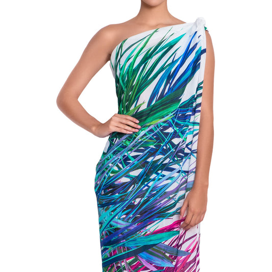 FANNY printed pareo, cover up by ALMA swimwear – front view 1