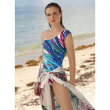 FANNY printed pareo, cover up by french luxury swimwear brand: ALMA – lookbook