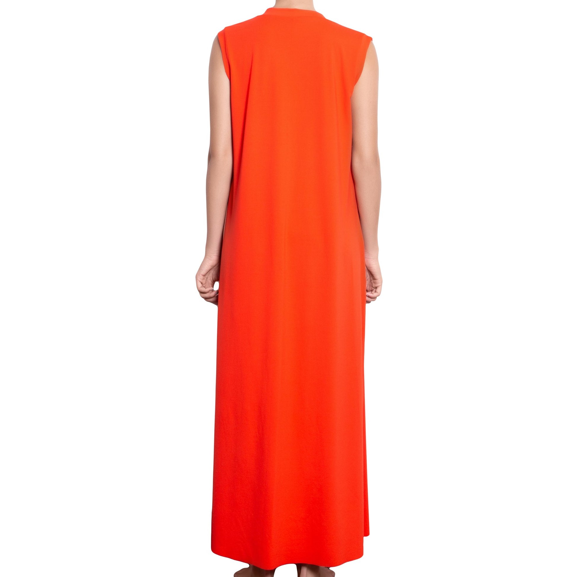 JULIETTE sleeveless kimono, orange cover up by ALMA swimwear – back view 