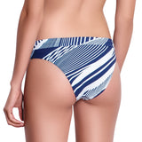 SOPHIE foldable belt panty, printed bikini bottom  by ALMA swimwear – back view 