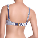 SOPHIE underwired bra, printed bikini top by ALMA swimwear – back view 